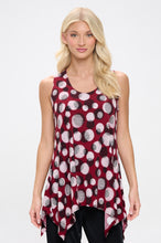 Load image into Gallery viewer, Circle of Elegance HIT Shark Bite Hem Tank- 2057HT-TRP1-W376
