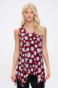 Circle of Elegance HIT Shark Bite Hem Tank- 2057HT-TRP1-W376