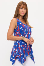 Load image into Gallery viewer, Print Shark Bite Hem Tank- 2057HT-TRP1-W487 - Jostar Online

