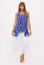 Load image into Gallery viewer, Print Shark Bite Hem Tank- 2057HT-TRP1-W487 - Jostar Online
