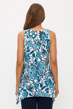 Load image into Gallery viewer, Plus size Print Shark Bite Hem Tank- 2057HT-TXP1-W516 - Jostar Online
