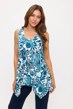 Load image into Gallery viewer, Plus size Print Shark Bite Hem Tank- 2057HT-TXP1-W516 - Jostar Online
