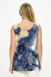 Andante Tie Dye Print Sleeveless Tank Top-2060AD-TRP1-W231