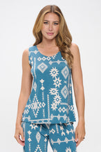 Load image into Gallery viewer, BG Print Sleeveless Tank Top-2060BG-TRP1-W372
