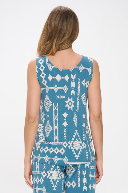 BG Print Sleeveless Tank Top-2060BG-TRP1-W372