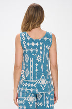 Load image into Gallery viewer, BG Print Sleeveless Tank Top-2060BG-TRP1-W372
