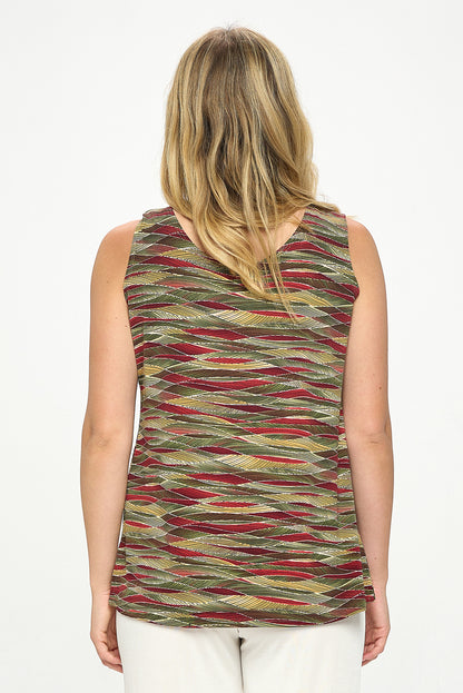 HIT Print Sleeveless Tank Top-2060HT-TRP1-W426