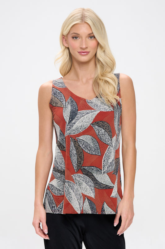 Print Sleeveless Tank Top-2060HT-TRP1-W447