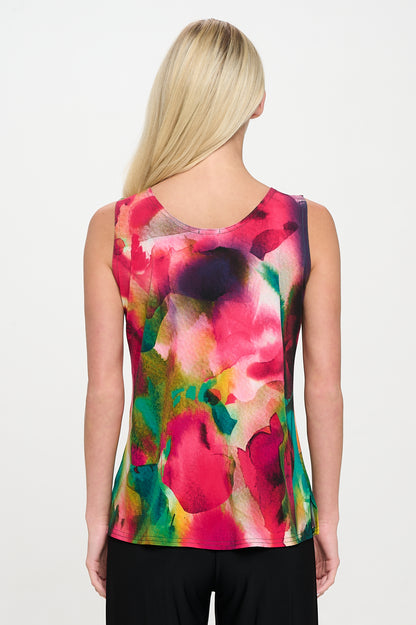 Print Sleeveless Tank Top-2060HT-TRP1-W458