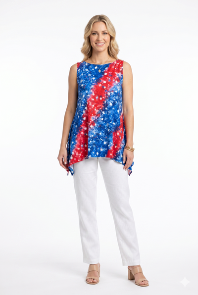 HIT Boat Neck Shark Bite Tank Tunic-2068HT-TRD1-D022