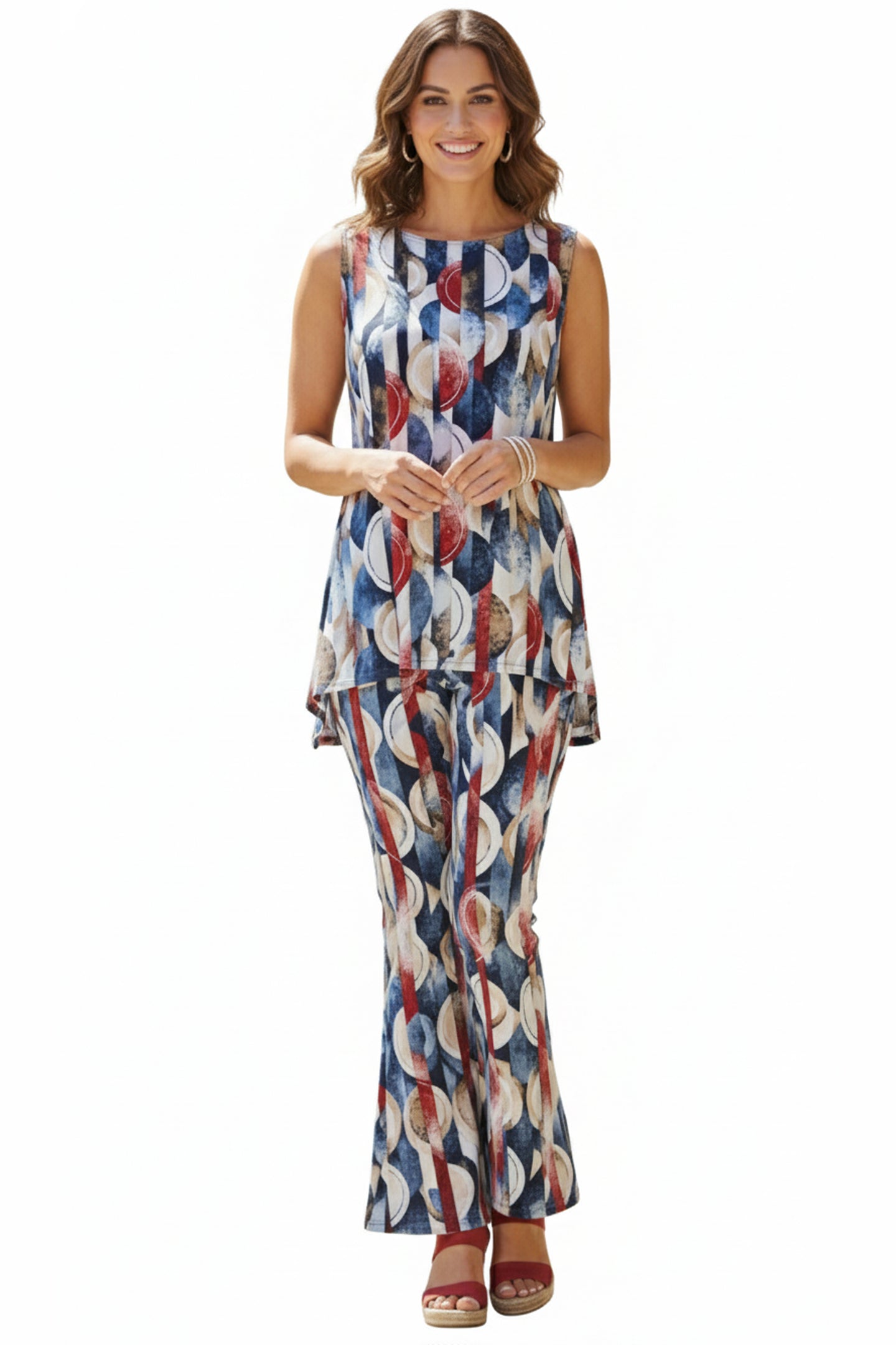 HIT Boat Neck Shark Bite Tank Tunic-2068HT-TRP1-W429