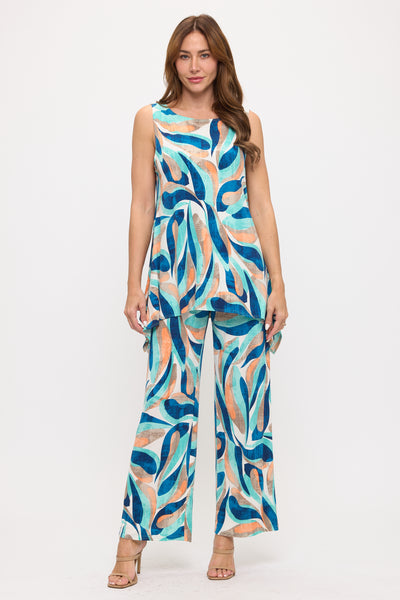 HIT Boat Neck Shark Bite Tank Tunic-2068HT-TRP1-W507 - Jostar Online