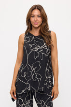 Load image into Gallery viewer, Plus Size Pleated Boat Neck Shark Bite Tank Tunic-2068VP-TXP1-W521 - Jostar Online
