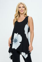 Load image into Gallery viewer, Tropical Hibiscus HIT Shark Bite Hem Tank -2057HT-TRP1-W113 - Jostar Online
