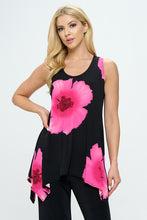 Load image into Gallery viewer, Tropical Hibiscus HIT Shark Bite Hem Tank -2057HT-TRP1-W113 - Jostar Online
