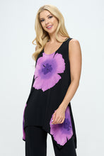 Load image into Gallery viewer, Tropical Hibiscus HIT Shark Bite Hem Tank -2057HT-TRP1-W113 - Jostar Online
