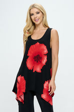 Load image into Gallery viewer, Tropical Hibiscus HIT Shark Bite Hem Tank -2057HT-TRP1-W113 - Jostar Online
