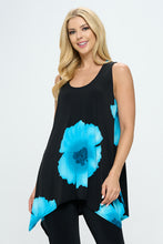 Load image into Gallery viewer, Tropical Hibiscus HIT Shark Bite Hem Tank -2057HT-TRP1-W113 - Jostar Online
