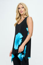 Load image into Gallery viewer, Tropical Hibiscus HIT Shark Bite Hem Tank -2057HT-TRP1-W113 - Jostar Online
