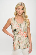 Load image into Gallery viewer, Print Sleeveless Tank Top-2060HT-TRP1-W330

