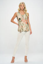 Load image into Gallery viewer, Print Sleeveless Tank Top-2060HT-TRP1-W330
