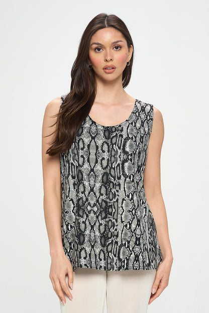 HIT Print Sleeveless Tank Top-2060HT-TRP1-W402