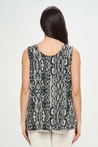 HIT Print Sleeveless Tank Top-2060HT-TRP1-W402