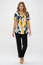 Load image into Gallery viewer, HIT Notch Neck Rolled Sleeve Top-3059HT-SRP1-W395
