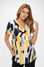 Load image into Gallery viewer, HIT Notch Neck Rolled Sleeve Top-3059HT-SRP1-W395
