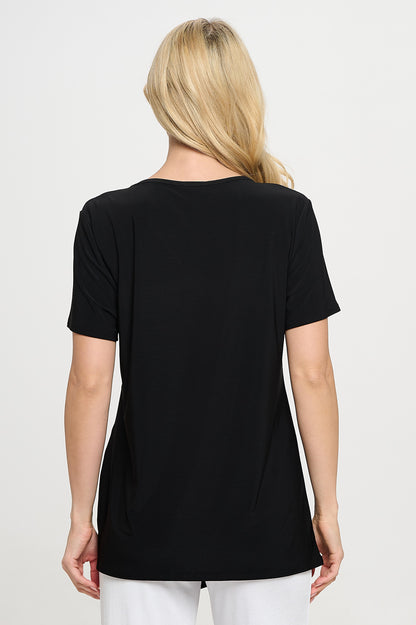 HIT Point V-Neckline Short Sleeve Top-3062HT-SRS1