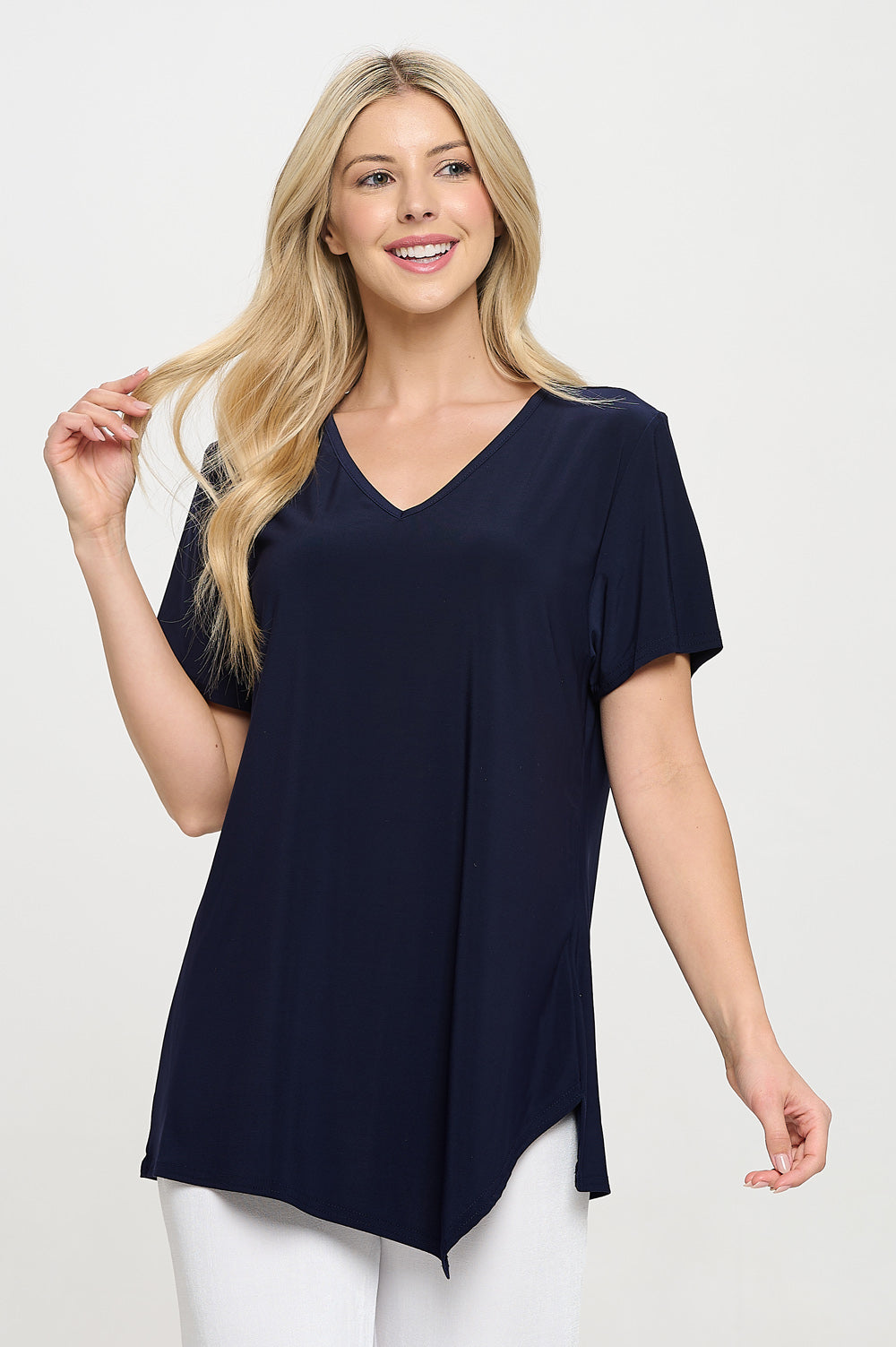 HIT Point V-Neckline Short Sleeve Top-3062HT-SRS1