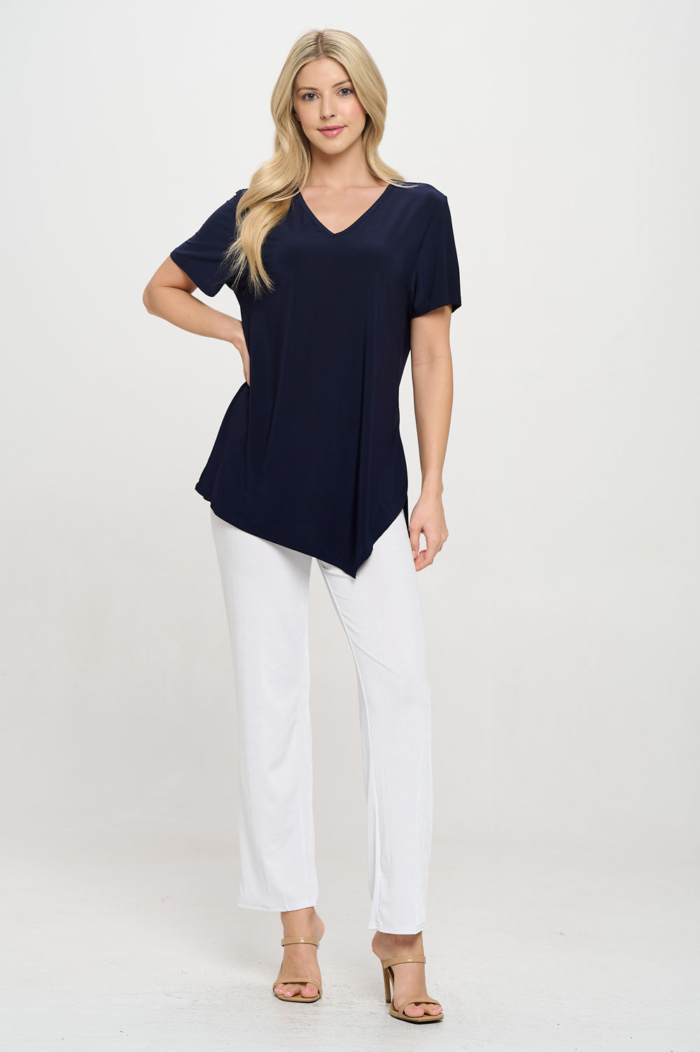 HIT Point V-Neckline Short Sleeve Top-3062HT-SRS1