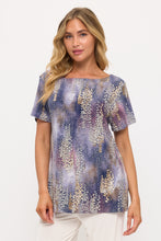 Load image into Gallery viewer, Boat Neckline Short Short Sleeve Top-3068HT-SRP1-W515
