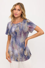Load image into Gallery viewer, Boat Neckline Short Short Sleeve Top-3068HT-SRP1-W515
