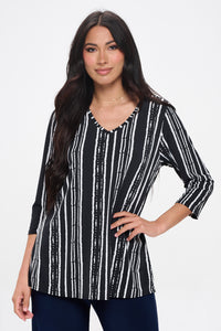 HIT V-Neck Band Top W/Vent-3114HT-QRP1-W437