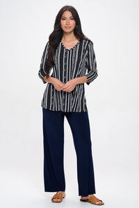 HIT V-Neck Band Top W/Vent-3114HT-QRP1-W437