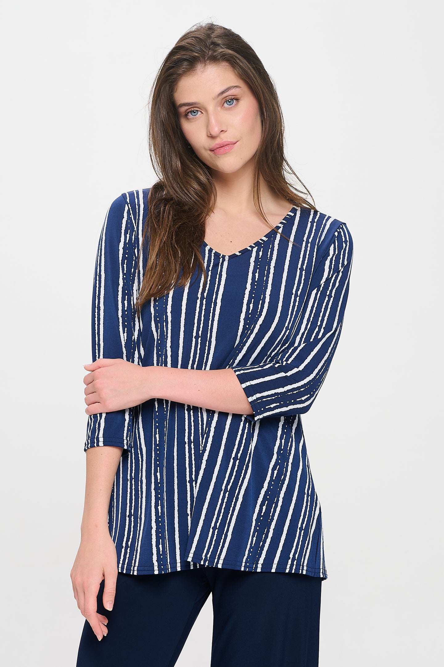 HIT V-Neck Band Top W/Vent-3114HT-QRP1-W437