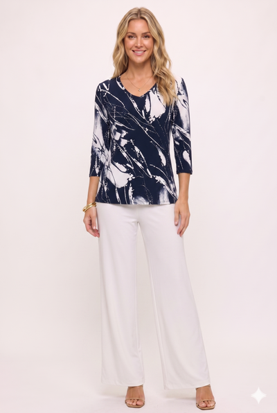 HIT V-Neck Band Top W/Vent-3114HT-QRP1-W525