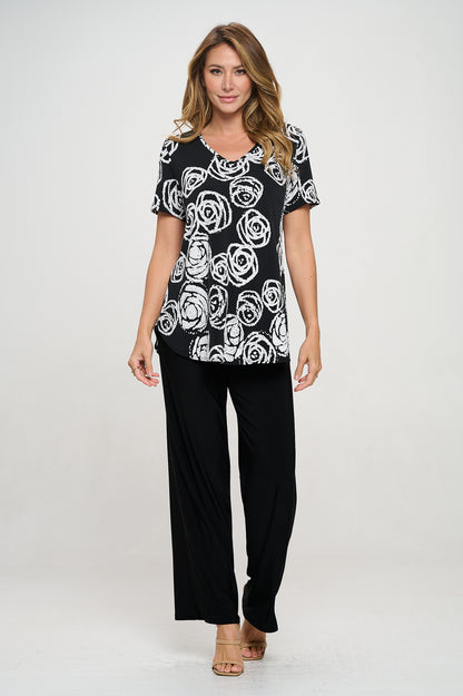 HIT V-Neck Binding Top-3117HT-SRP1-W342