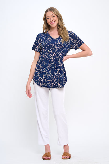 HIT V-Neck Binding Top-3117HT-SRP1-W464