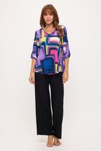 Load image into Gallery viewer, HIT Roll Sleeve V-Neck Top-3120HT-QRP1-W482
