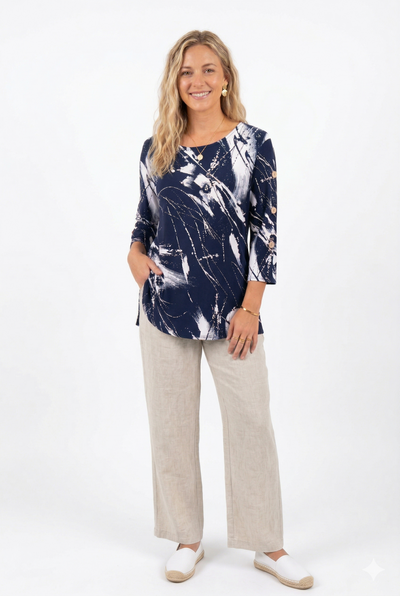 HIT Side Button Sleeve Top-3122HT-QRP1-W525 - Jostar Online