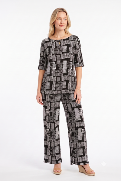 HIT Pleated Merrow Hem Half SL Top-3138HP-HRP1-W541