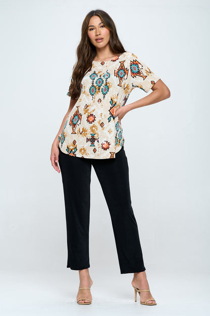 BNS Rounded Bottom Tunic Top-3046BN-SRP1-W317