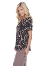 Load image into Gallery viewer, Glitter Rounded Bottom Tunic Top-3046GL-SRP1-G008
