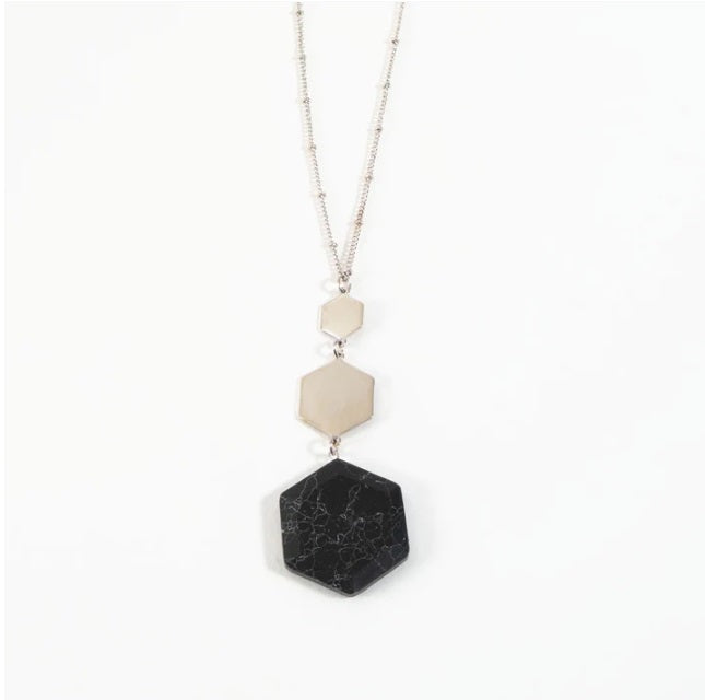 Cori Hexagon Pendant Necklace