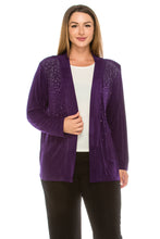 Load image into Gallery viewer, Non Iron Drape Jacket Long Sleeve Rhinestones-400AY-LRS1-R-R079
