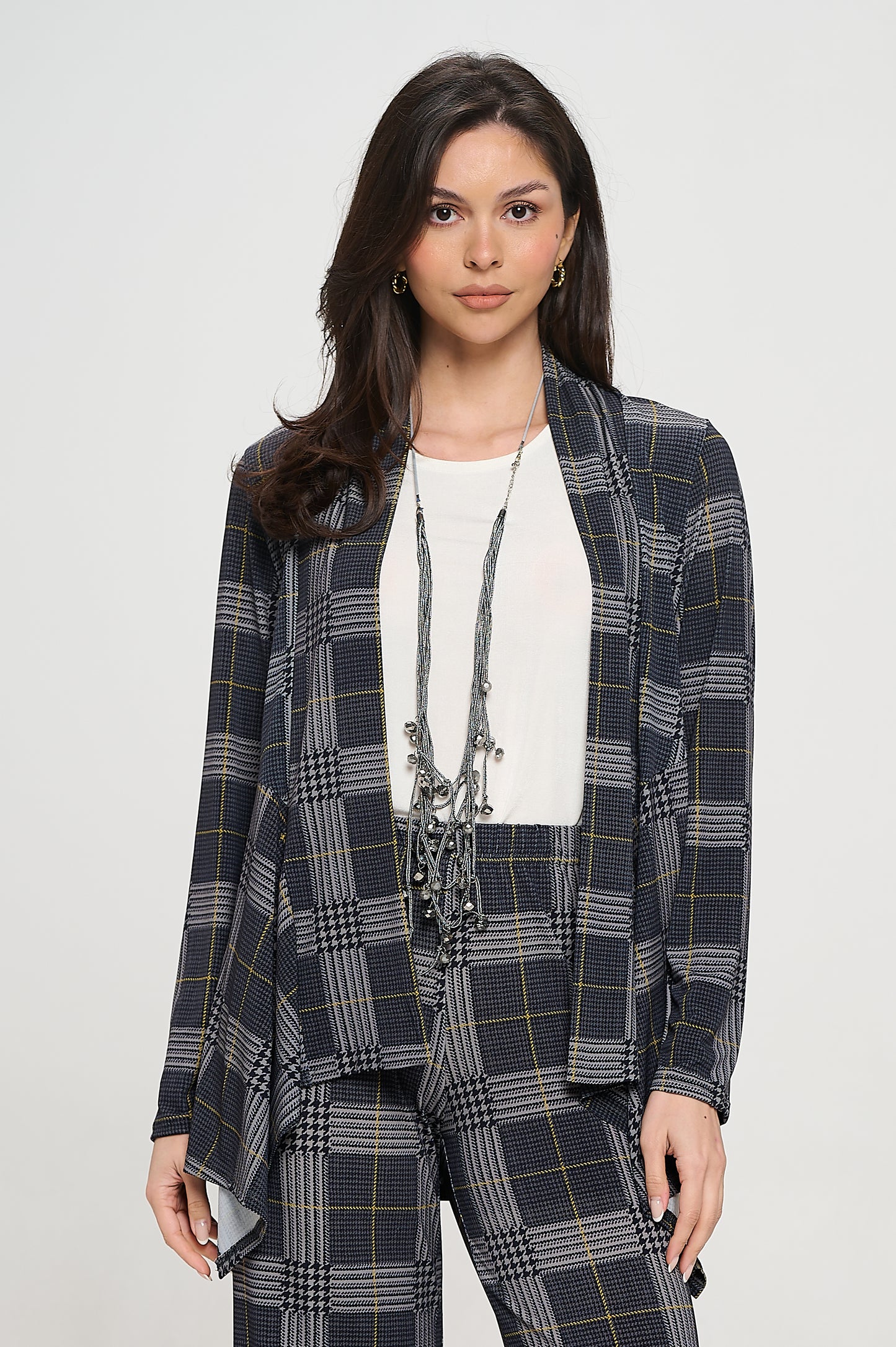 Mid-cut Jacket Long Sleeve Print-4028HT-LRD1-D008