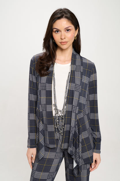 Mid-cut Jacket Long Sleeve Print-4028HT-LRD1-D008