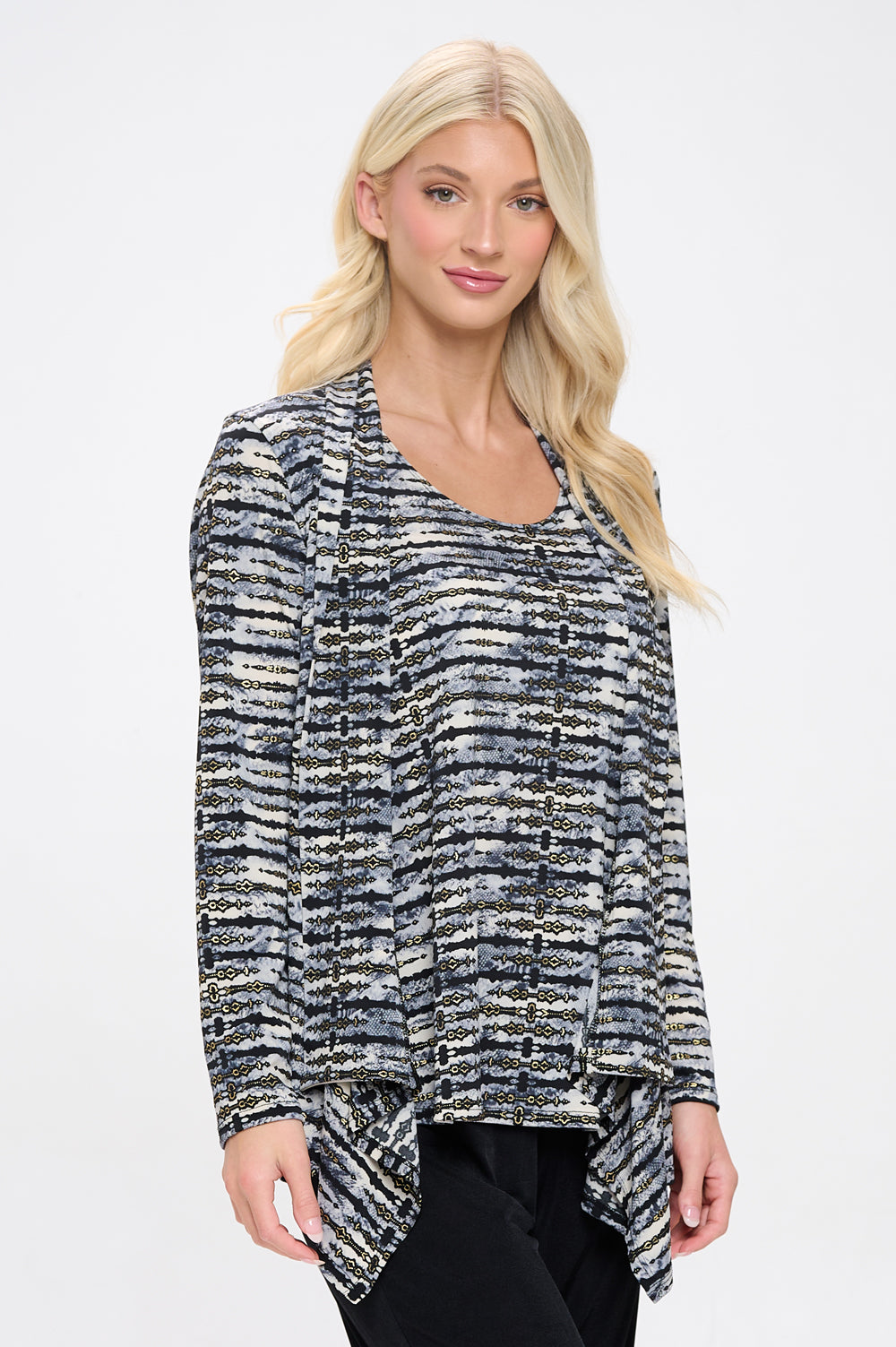 Mid-cut Jacket Long Sleeve Print-4028HT-LRP1-W421